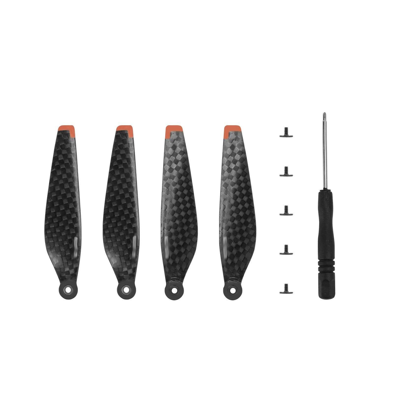 Zubehör für Drohnenpropeller 4/8PCS Carbon Fiber Propeller Klingen Mit Schraube Schraubendreher Kompatibel Mit Mini 3 4 Pro Drone Ersatz(4 PCS) von KIOOS