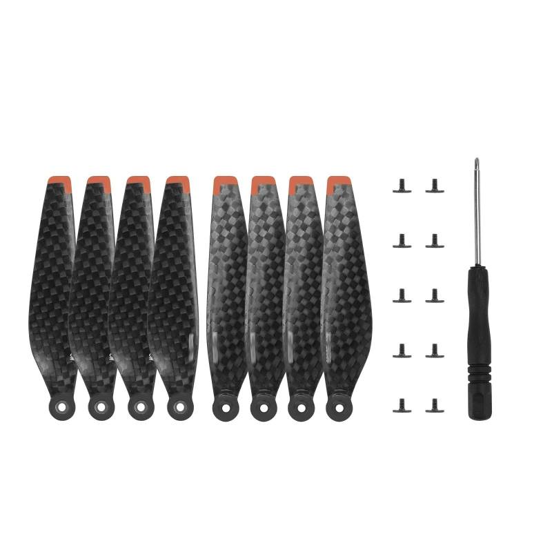 Zubehör für Drohnenpropeller 4/8PCS Carbon Fiber Propeller Klingen Mit Schraube Schraubendreher Kompatibel Mit Mini 3 4 Pro Drone Ersatz(8 PCS) von KIOOS