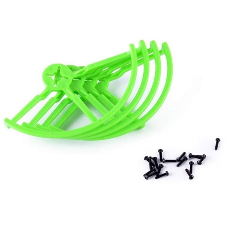 Zubehör für Drohnenpropeller 4 Stücke 4inch 5inch Propeller Guard Universal Requisiten Guard Propeller Stoßfänger Protector/Fit For QAV250 210 180 Quadcopter Racer(4 inch Green) von KIOOS