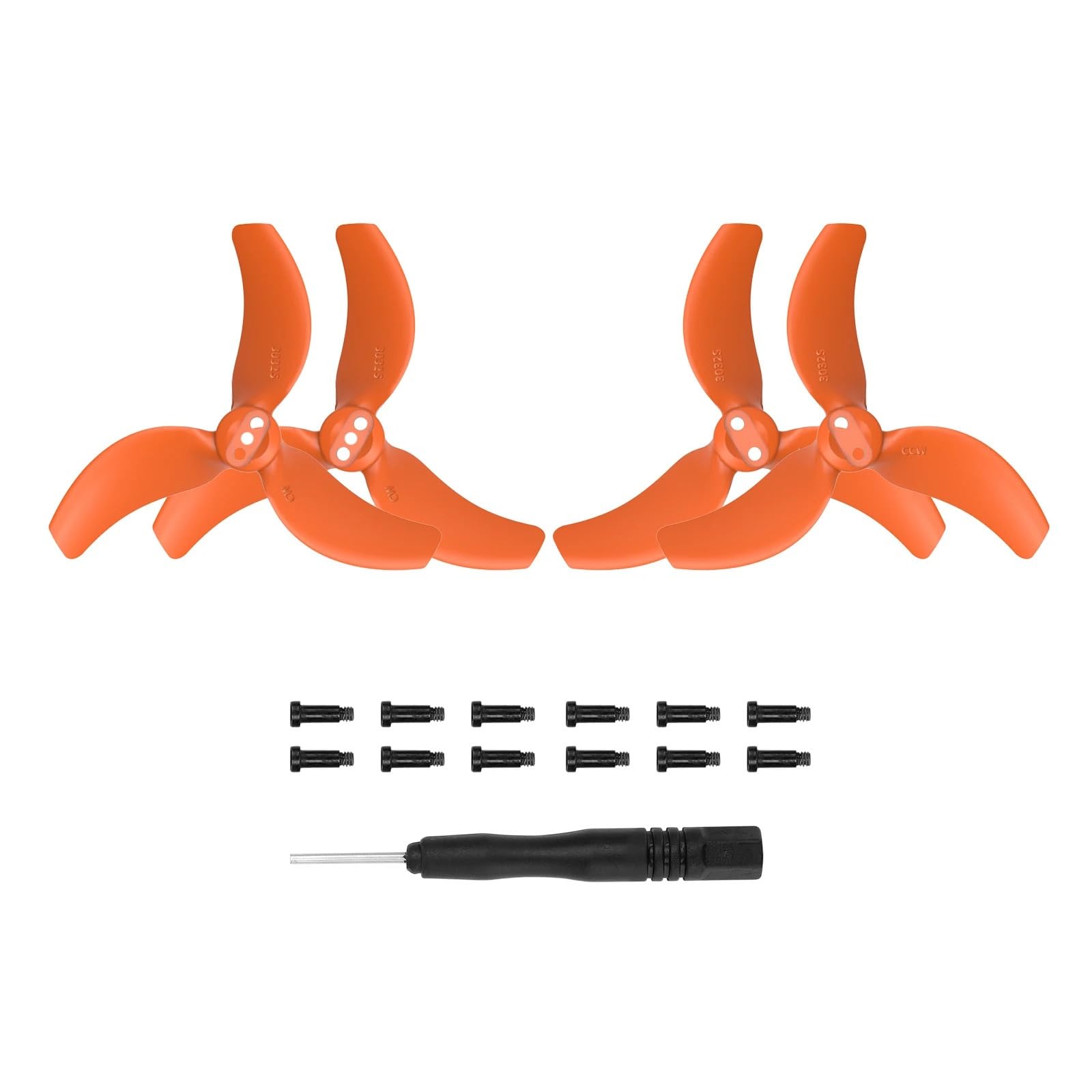 Zubehör für Drohnenpropeller 4 stücke 3032S Propeller Leichte Flügel Fan Propeller Ersatz Requisiten Klinge Teile Kompatibel Mit Avata 2 Zubehör(2 Pair Orange) von KIOOS