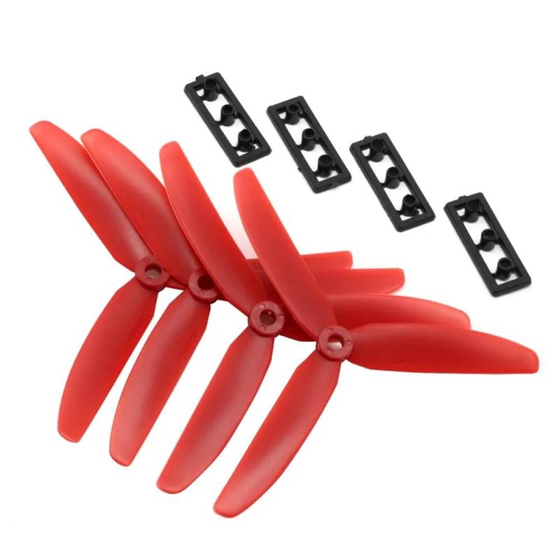 Zubehör für Drohnenpropeller 4 teile/los 5030 Propeller 3-Blatt Requisiten CW CCW (ABS) Multicopter Kompatibel Mit ZMR250 QAV250 C250 Quadcopter Requisiten Drone (2 paar)(2pair-Red) von KIOOS