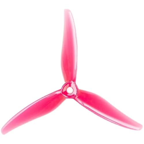 Zubehör für Drohnenpropeller 4PCS/ 2Pairs 51466 V2 5 zoll 3 Klinge/Tri-Blade Propeller Props Kompatibel Mit FPV Racing Drone 6 Farben Gelb(2Pairs Pink) von KIOOS