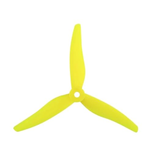 Zubehör für Drohnenpropeller 4PCS/ 2Pairs 51466 V2 5 zoll 3 Klinge/Tri-Blade Propeller Props Kompatibel Mit FPV Racing Drone 6 Farben Gelb(2Pairs Yellow) von KIOOS