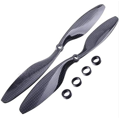 Zubehör für Drohnenpropeller 4Pcs/2Pairs 12x3,8 3K Carbon Propeller 1238/1047 CW CCW 12 Zoll Propeller Kompatibel mit Quad Drone Zubehör(1047 Propeller) von KIOOS