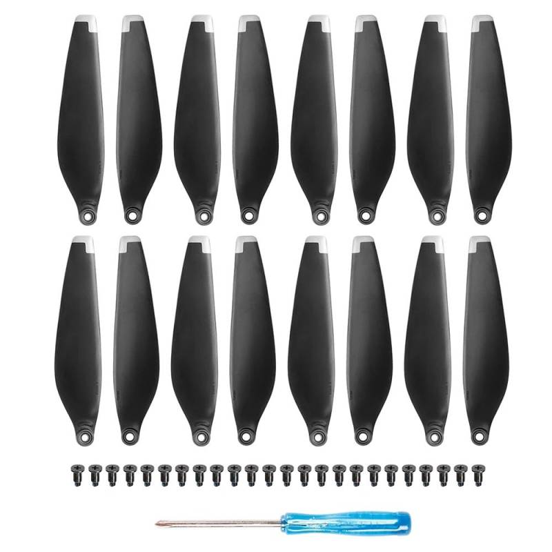 Zubehör für Drohnenpropeller 8/16 PCS Propeller Drone Klinge Licht Gewicht Quick Release Requisiten Klinge Schraube Flügel Kompatibel Mit Mini 3 Drone Zubehör(16 pcs sliver) von KIOOS