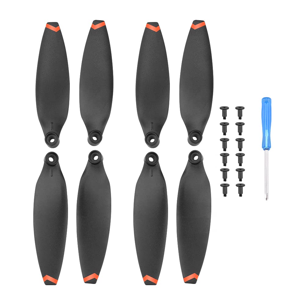 Zubehör für Drohnenpropeller 8/16 stücke Quick Release Propeller Kompatibel Mit FIMI X8 Drone Leichte Requisiten Klinge Flügel Fans Zubehör Ersatzteile Schrauben Kits(8pcs Orange) von KIOOS