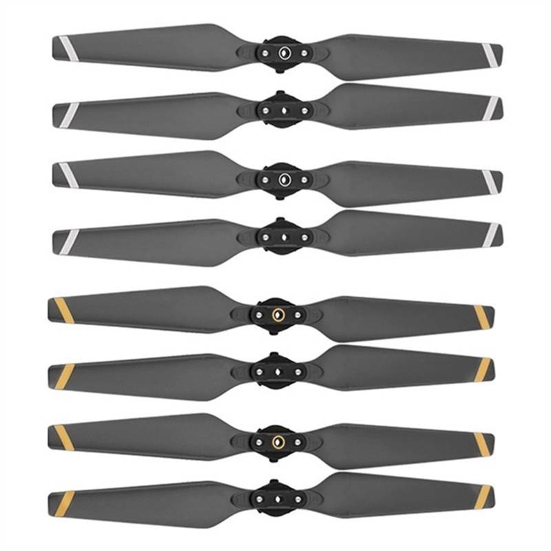 Zubehör für Drohnenpropeller 8 Stück Drone Quick Release Propeller/Fit for Mavic Pro Requisiten Klapp Klinge 8330 Ersatzteile Ersatz Zubehör Flügel Fans CW CCW(Black and gold) von KIOOS