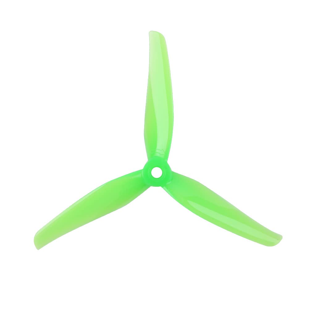 Zubehör für Drohnenpropeller 8 stücke F5 5 zoll 3 Blatt Propeller Prop Mit 5mm Montage Loch Schraube Propeller Kompatibel Mit Drone teil (4 Paare)(Green) von KIOOS