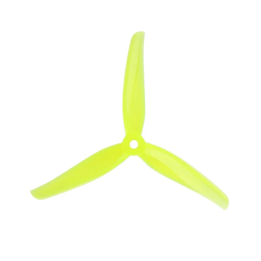 Zubehör für Drohnenpropeller 8 stücke F5 5 zoll 3 Blatt Propeller Prop Mit 5mm Montage Loch Schraube Propeller Kompatibel Mit Drone teil (4 Paare)(Yellow) von KIOOS