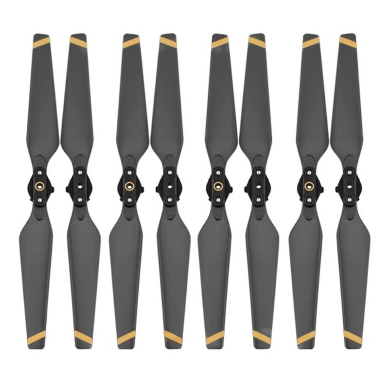 Zubehör für Drohnenpropeller 8 stücke Propeller Quick Release Propeller Klapp Klinge 8330F Requisiten Kompatibel Mit Mavic Pro Drnoe Zubehör(Black Gold 8pcs) von KIOOS