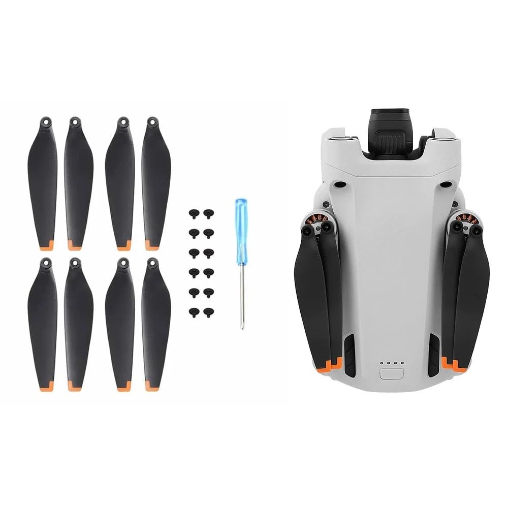 Zubehör für Drohnenpropeller 8 teile/satz Propeller Klinge Mit Schrauben Ersatzteile Kompatibel Mit Mini 4pro /mini 3pro Drone Zubehör(Multicolour) von KIOOS