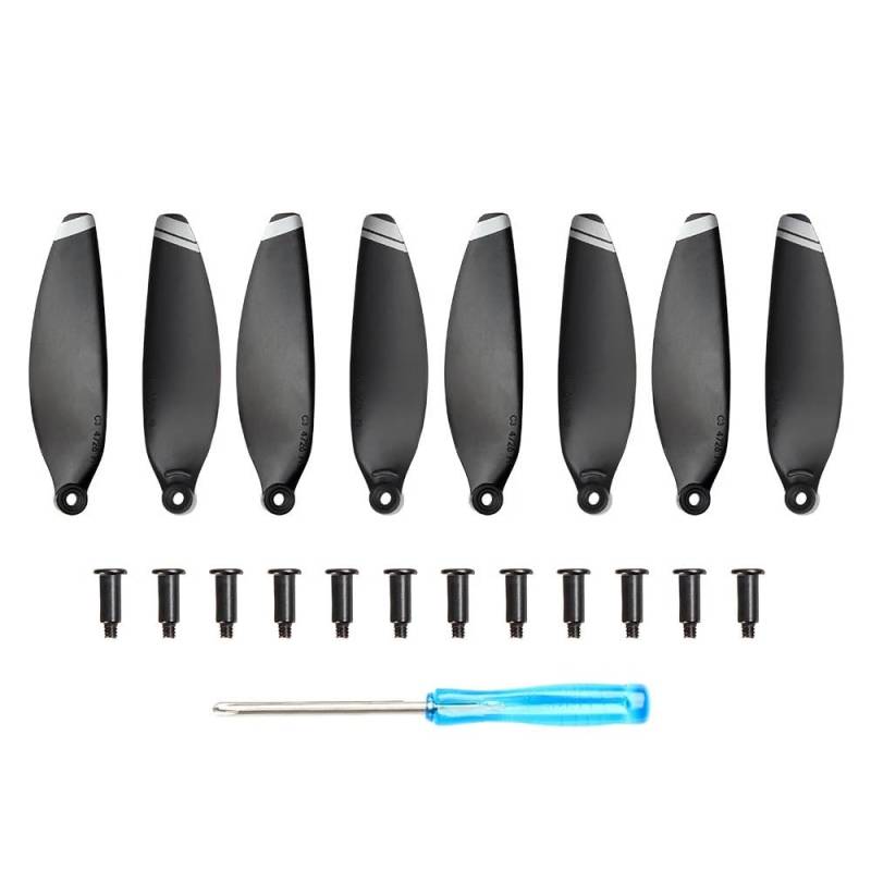 Zubehör für Drohnenpropeller Geräuscharmer Propeller, kompatibel mit Mavic Mini 2/MiniSE Propeller Requisiten Klinge Ersatz Flügel Fans Ersatzteile Zubehör(8PCS silver) von KIOOS