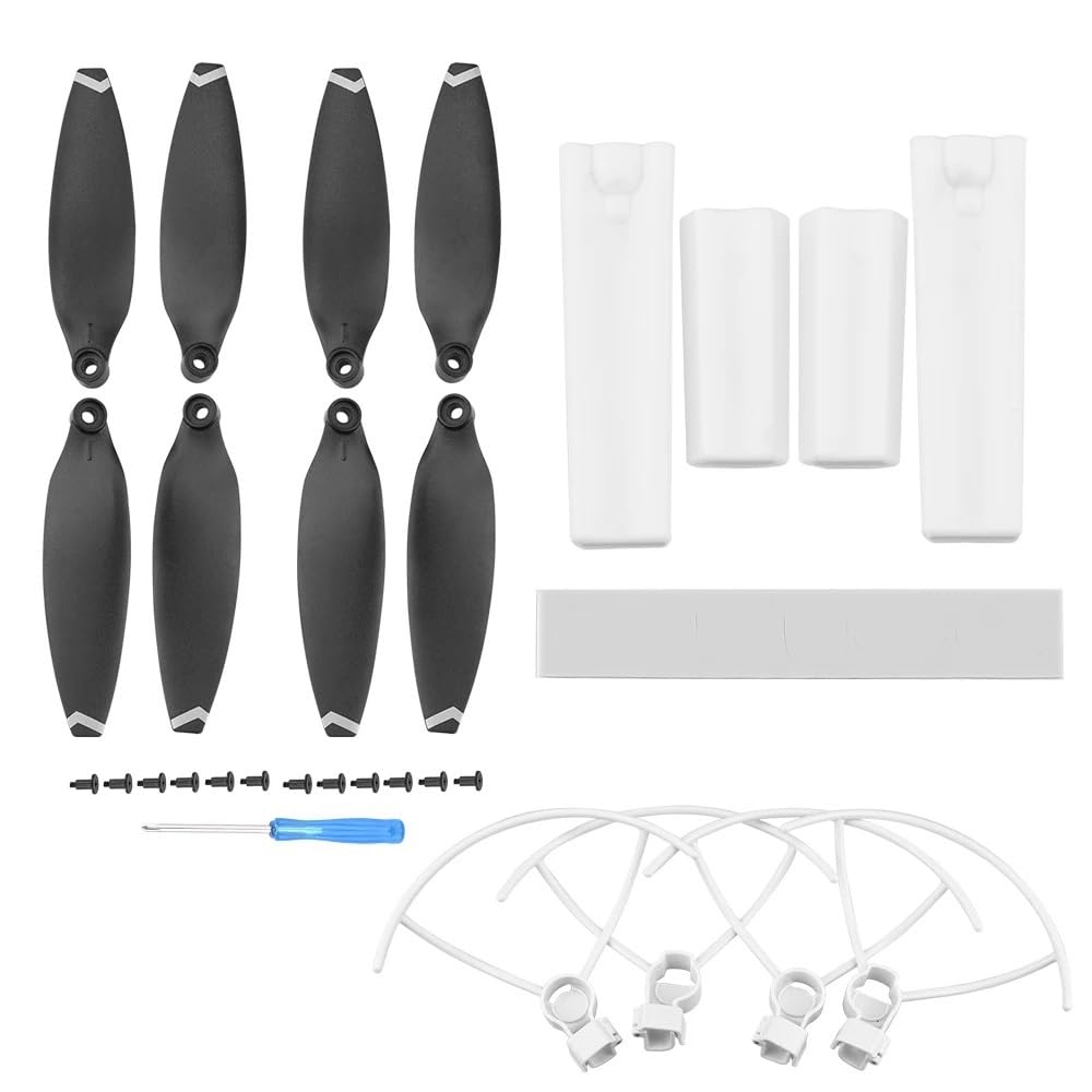 Zubehör für Drohnenpropeller Propellerschutz, Propellerfahrwerk, Drohnenpropellerschutz, leichtes Flügelventilator-Zubehör(White SET) von KIOOS