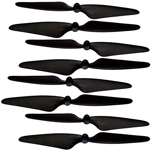 Zubehör für Drohnenpropeller RC Quadcopter Drohne Teile Klingen Propellerblatt kompatibel mit Hubsan H501S H501C H501 H501M H501A kompatibel mit MJX B3 B3H Bugs 3 PRO Bugs3 Bugs 3PRO(8pcs Black8) von KIOOS