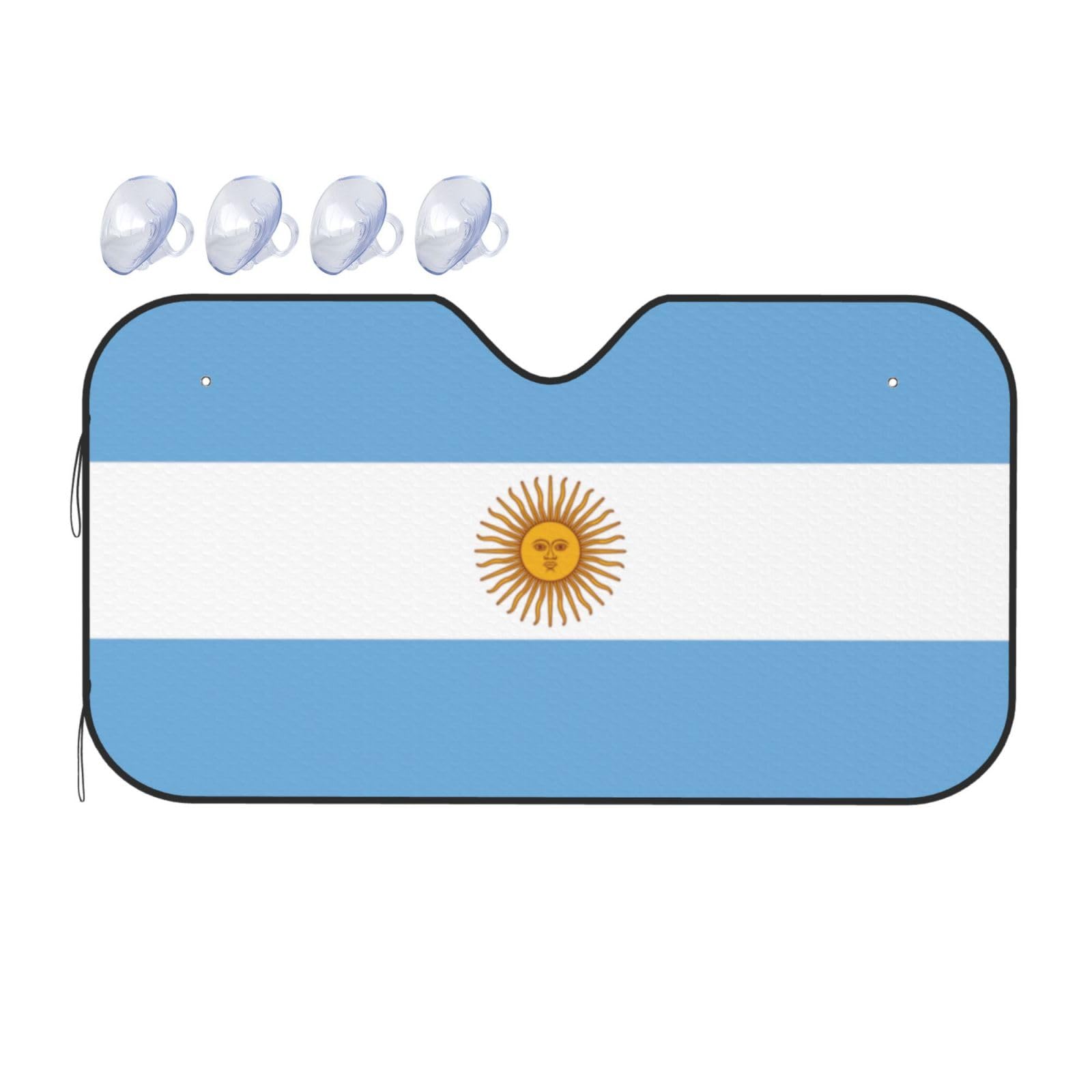 Argentinische Flagge Windschutzscheibe Sonnenschutz – Auto Windschutzscheibe Sonnenschutz Sonne – Visier mit faltbarem Design Automobil-Außenzubehör von KIRROWE