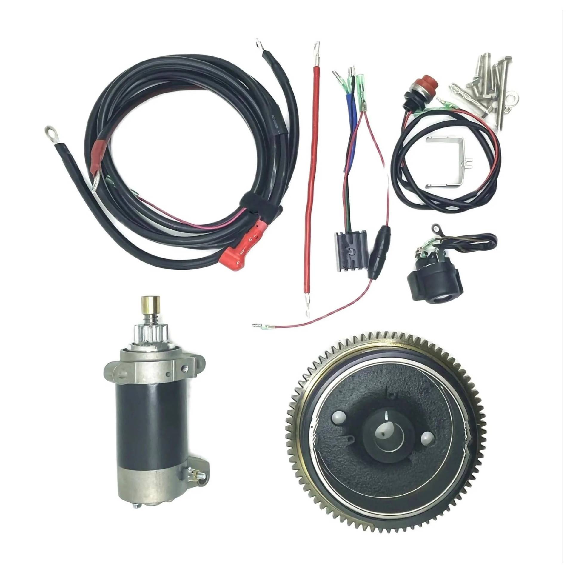 Anlassermotor Motor Anlasser Elektrostarter-Umrüstsatz Für F9.9HMH 9,9 PS F9.9HMH1 4-Takt 6CAK Mit Schwungradstarter von KIRYU