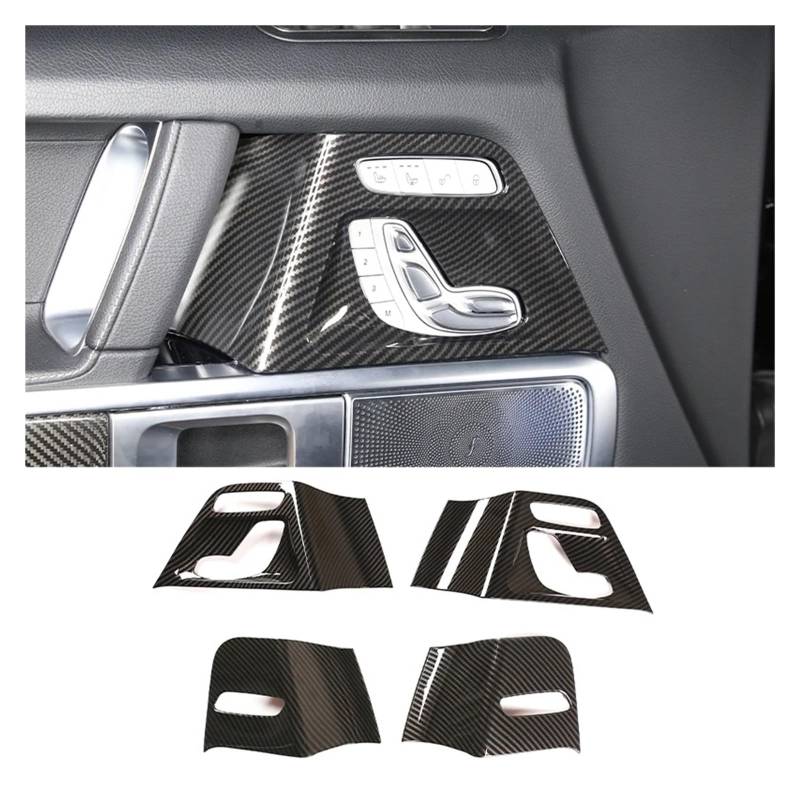 Auto Zubehör Innenraum ABS Carbon Fiber Interior Kit Für Benz Für G-Klasse W464 2019 2020 2021 2022 Dashboard Konsole Getriebe Shift Panel Abdeckung Trim Aufkleber Auto Innendekoration(H) von KIRYU