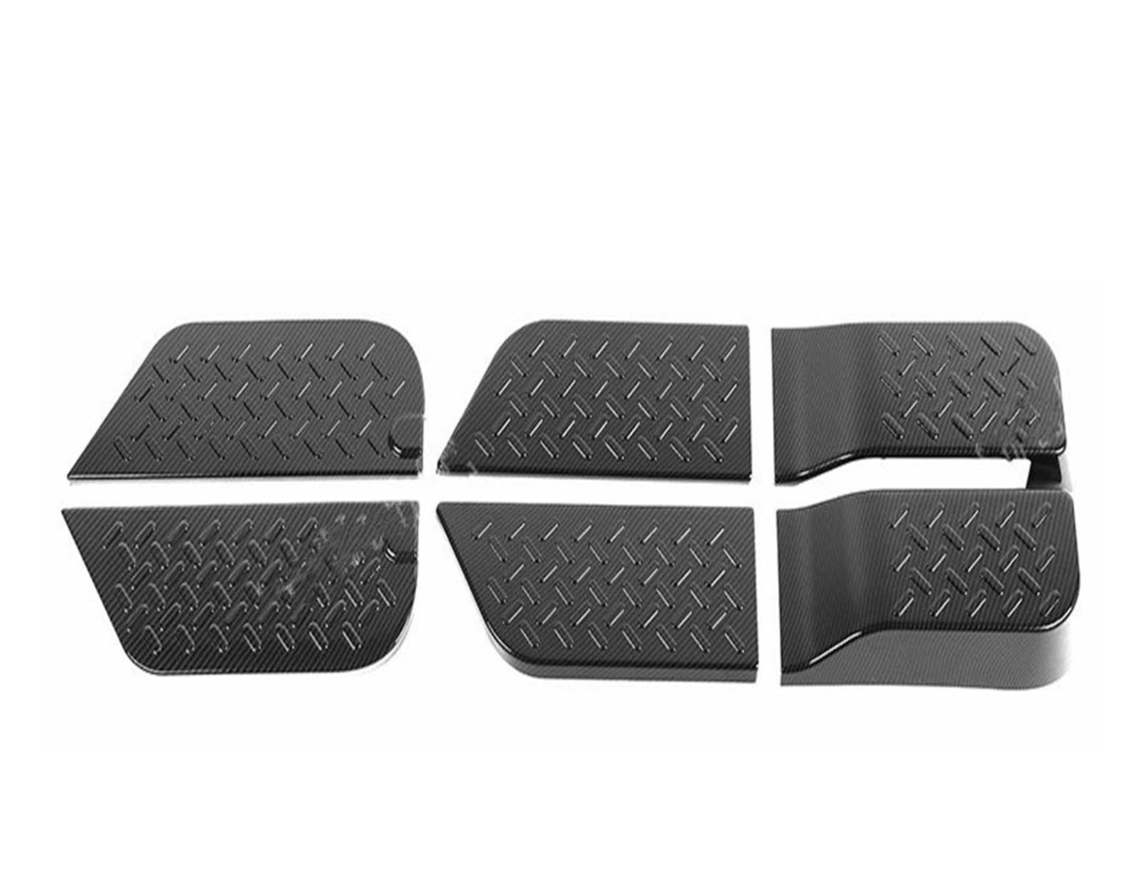 Auto Zubehör Innenraum Auto Zubehör ABS Für Jeep Für Wrangler JK 2007 2008 2009 2010 Carbon Faser Korn Innen Dekoration Abdeckung Trim Aufkleber Auto Innendekoration(Door Decor) von KIRYU