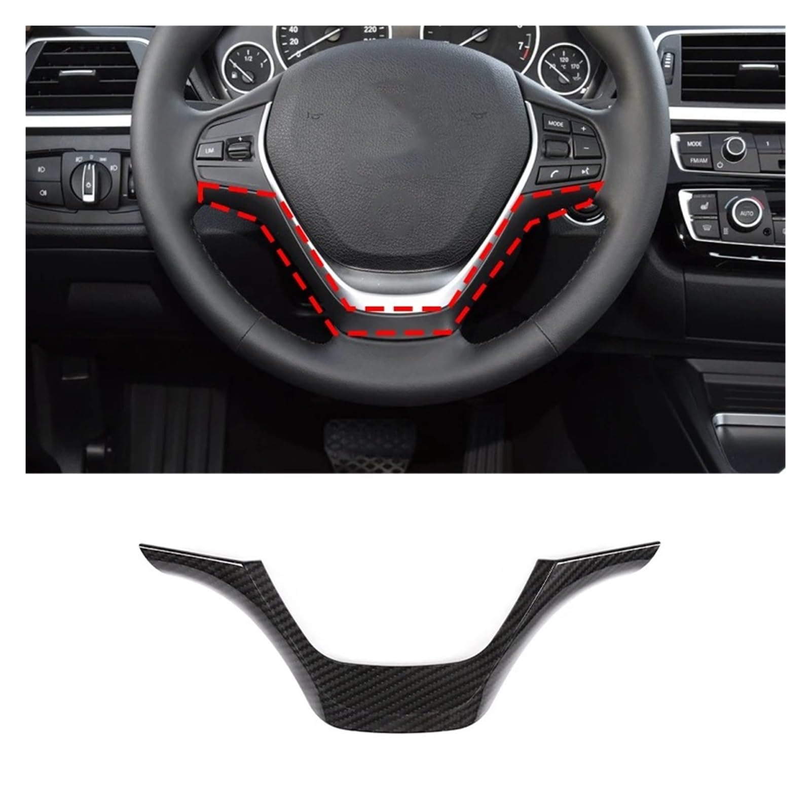 Auto Zubehör Innenraum Für 3 4 Serie F30 F31 F32 F35 2013-2019 ABS Carbon Faser Innen Kit Dashboard Konsole Dekoration Abdeckung Trim Aufkleber Auto Innendekoration(P) von KIRYU