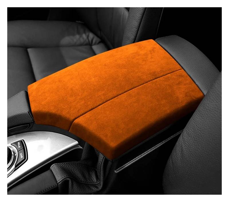 Auto Zubehör Innenraum Für 5 F10 E60 2006 2007 2008 2009 2010 Auto Armlehne Deckel Abdeckung Pad Mantel Shell Auto Trim Innenräume Schwarz Auto Innendekoration(Orange) von KIRYU