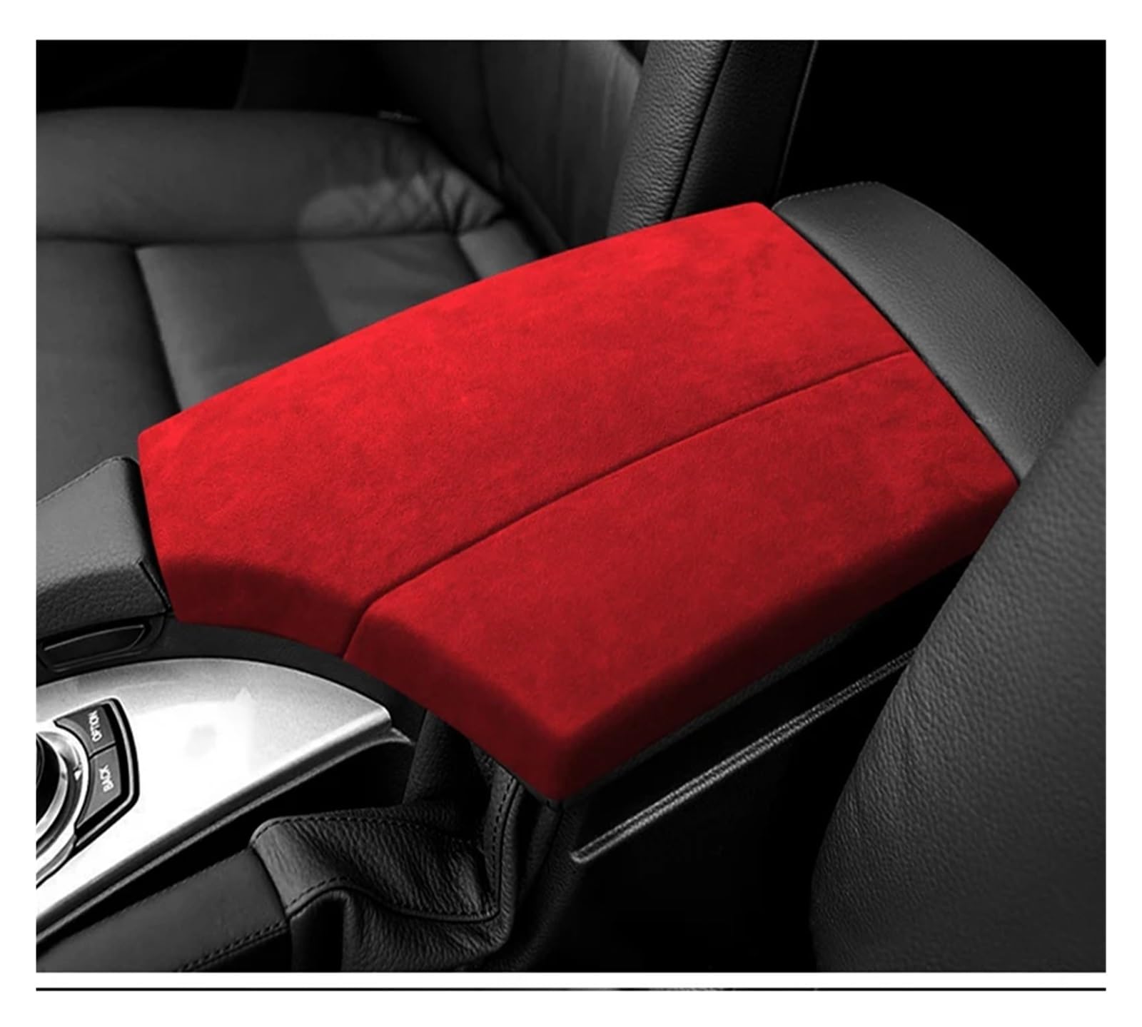 Auto Zubehör Innenraum Für 5 F10 E60 2006 2007 2008 2009 2010 Auto Armlehne Deckel Abdeckung Pad Mantel Shell Auto Trim Innenräume Schwarz Auto Innendekoration(Rot) von KIRYU