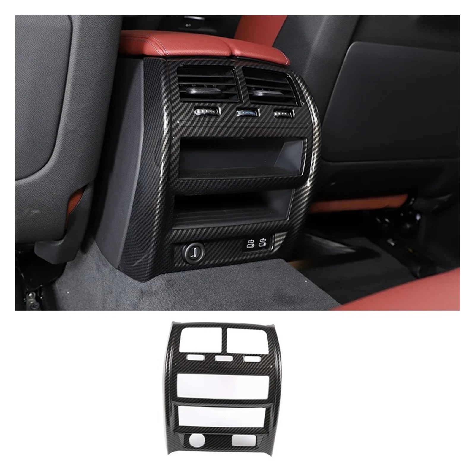 Auto Zubehör Innenraum Für 5 Series G30 2018 2019 2020 2021 2022 Auto-Innenraum-Carbonfaser-Zierabdeckung Lenkrad-Armaturenbrett-Konsole Schalthebel-Panel-Aufkleber Auto Innendekoration(L-For 2020-202 von KIRYU