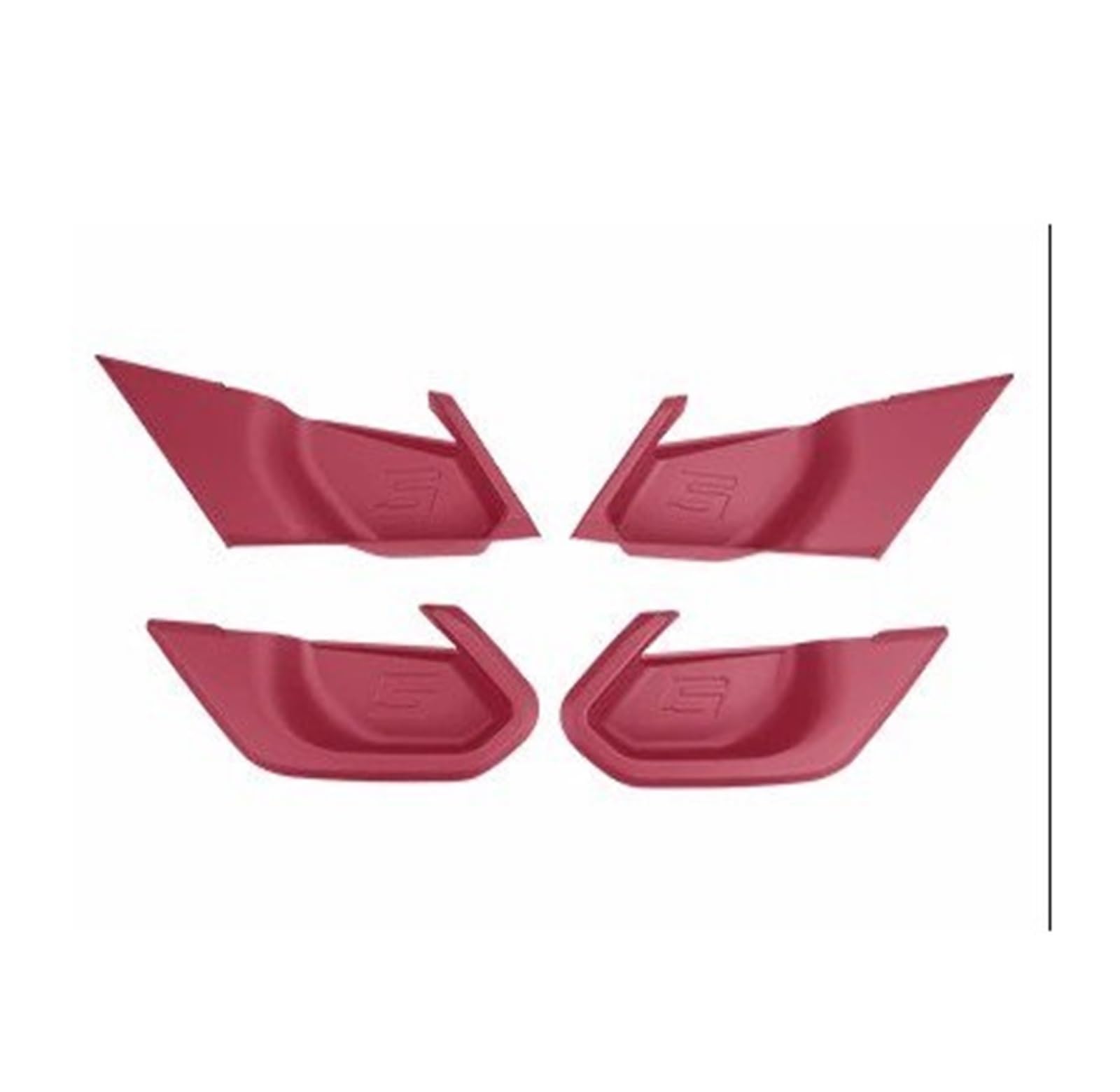 Auto Zubehör Innenraum Für 5 Series G60 Auto Innentür Schüssel Aufkleber Auto ABS Türgriff Dekoration Auto Schutz Aufkleber Styling Zubehör Auto Innendekoration(Red 4pcs) von KIRYU