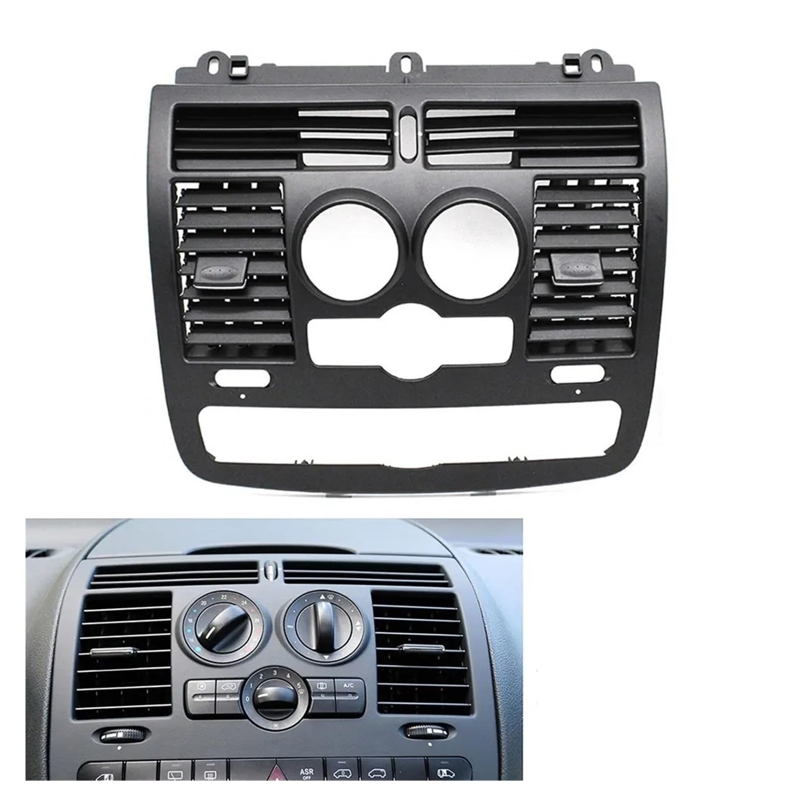 Auto Zubehör Innenraum Für Benz Für Vito Für Viano W636 W639 2004 2005 2006 2007 2008 2009 2010-2015 Dash Center Air Vent Äußere Abdeckung Links Rechts AC Vent Panel Auto Innendekoration(Middle Model von KIRYU