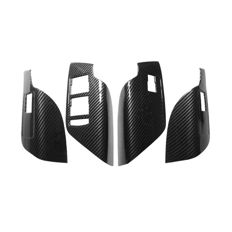 Auto Zubehör Innenraum Für Buick Für Regal 2009 10 11 12 13 14 15 2016 ABS Carbon Faser Auto Tür Fenster Schalter Bedienfeld Türgriff Abdeckung Trim Auto Innendekoration(Window Switch Cover) von KIRYU