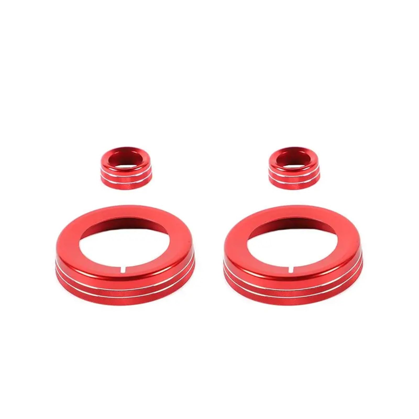 Auto Zubehör Innenraum Für Chevrolet Für Camaro 2010-2015 Auto Interior Center Control Schalter Taste Knopf Dekor Ring Abdeckung Aluminium Legierung Zubehör Auto Innendekoration(Rot) von KIRYU