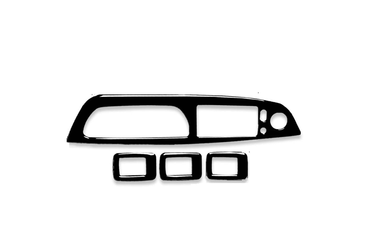 Auto Zubehör Innenraum Für Für X5 E70 2008-2013 Für X6 E71 2009-2014 Auto Zubehör Abs Fensterheber Schalter Taste Panel Dekoration Abdeckung Trim Aufkleber Auto Innendekoration(Black RHD A) von KIRYU