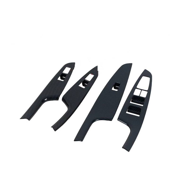 Auto Zubehör Innenraum Für Hyundai Für Tucson 2015 2016 2017 2018 2019 2020 Auto Fensterheber Schalter Taste Panel Schalter Trim Carbon Fiber Innen Aufkleber Auto Innendekoration(with Button) von KIRYU