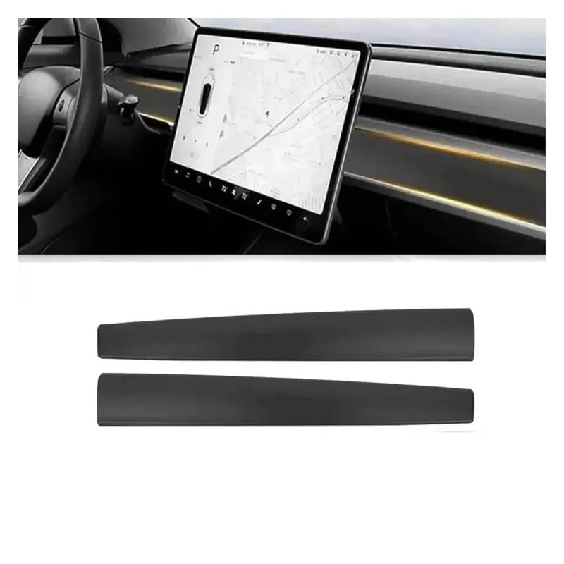 Auto Zubehör Innenraum Für Modell 3 Für Modell Y 2019 2020 2021 2022 2023 2024 Armaturenbrettabdeckung Und Türverkleidung Auto Innendekoration(Matte Black 2pcs B) von KIRYU