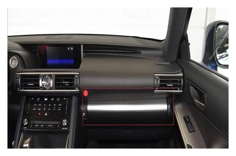 Auto Zubehör Innenraum LHD Für Lexus IST 200 250 300 350 RC300 RC350 2015-2019 Trockene Carbon Faser Auto Innen Vorne Konsole Instrument Dashboard Handschuh Box Panel Trim Auto Innendekoration(Style A von KIRYU