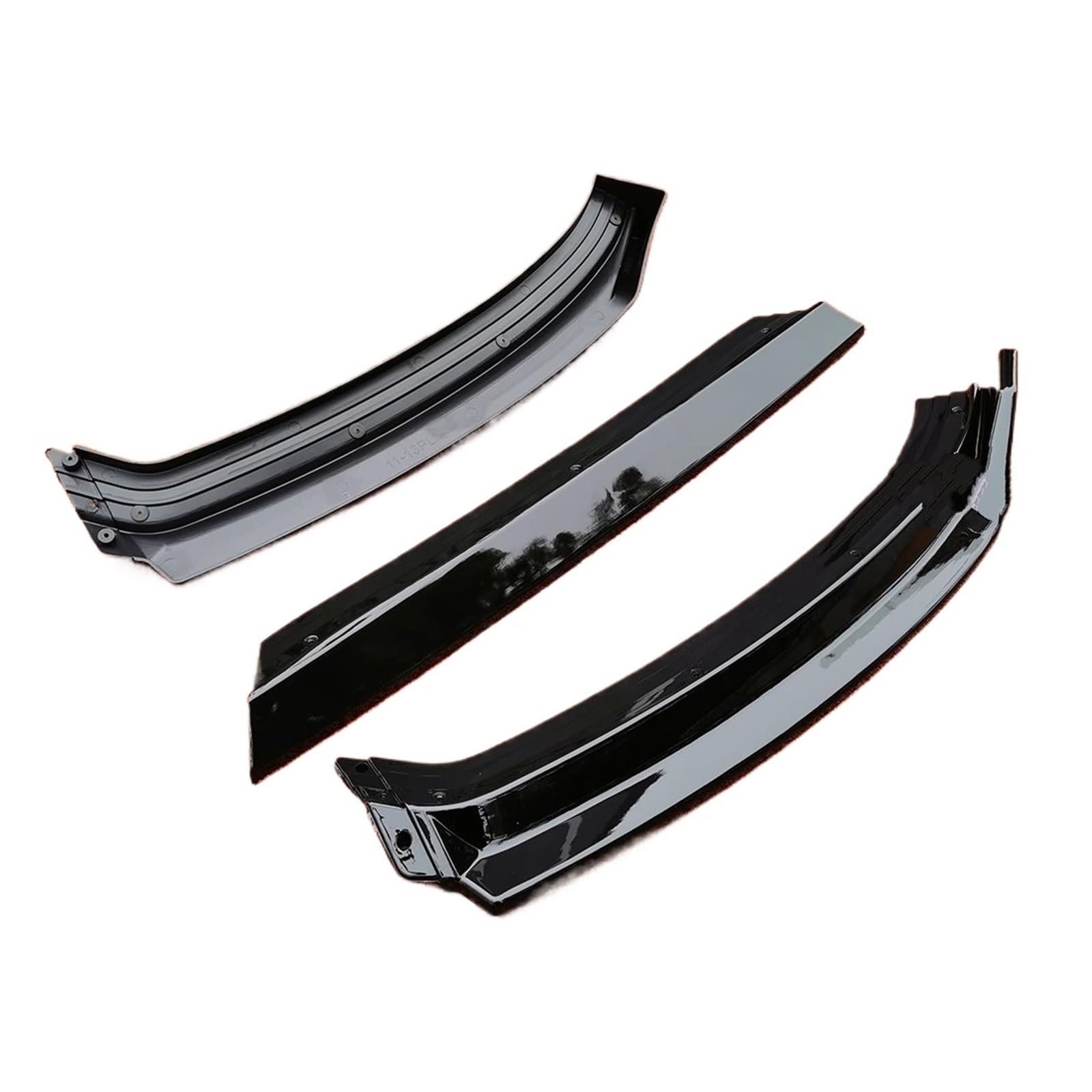 Frontstoßstange 3-teilige Frontstoßstangen-Splitterlippe Für VW Für Polo MK5 6R Standard Pre‑Facelift 2010 2011 2012 2013 Glänzend Schwarz Auto-Frontspoiler von KIRYU