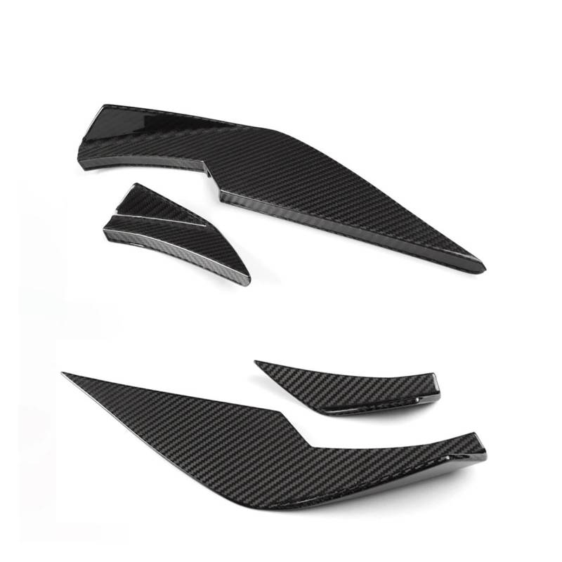 Frontstoßstange 4PCS Für G80 Für M3 Für M4 G82 G83 2021- Dry Carbon Front Stoßstange Splitter Canard Canards Diffusor Spoiler Körper Kit Seite Fin Klappen Auto-Frontspoiler von KIRYU