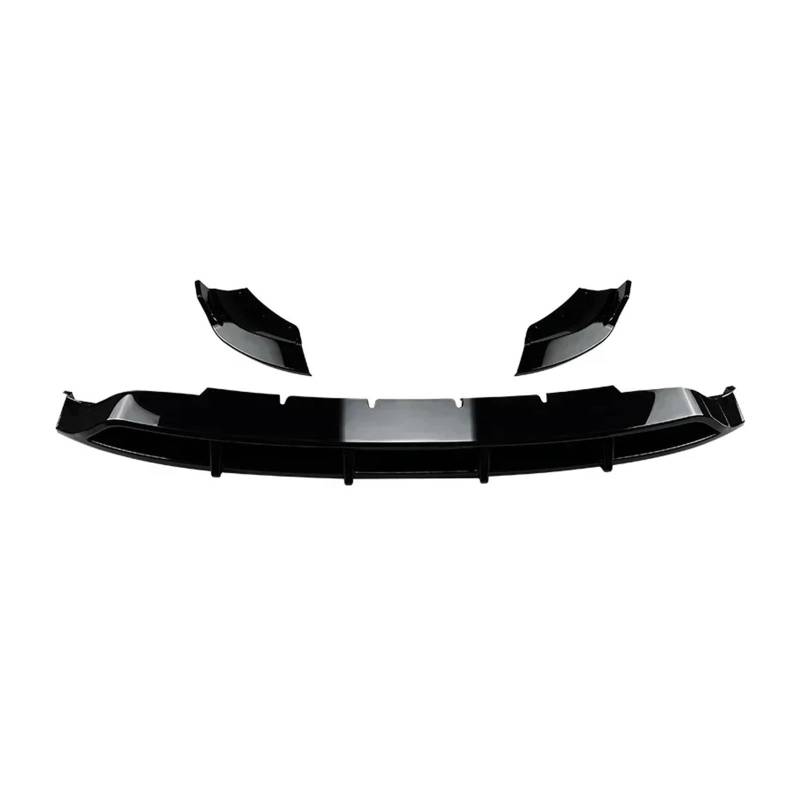 Frontstoßstange Für Benz Für GLC-Klasse X254 GLC260 GLC300 2023 2024 Auto Frontschürze Spoiler Splitter Front Schaufel Lip Rock Bord Körper Kit Auto-Frontspoiler(Glossy Black) von KIRYU