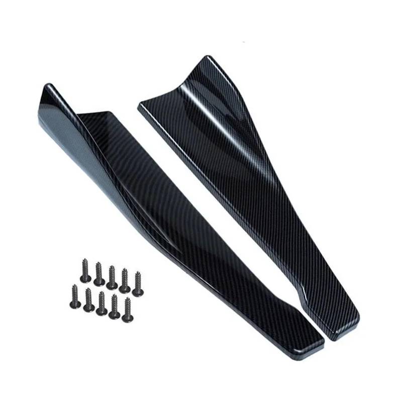 Frontstoßstange Für VW Für Golf 5 6 Zubehör Universal 48CM Länge Auto Seite Rock Bumper Spoiler Splitter Protector Scratch Auto-Frontspoiler(Carbon) von KIRYU