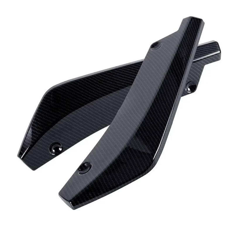 Frontstoßstange Universal Auto Vorne Hinten Stoßstange Streifen Lip Spoiler Diffusor Splitter Scratch Protector Carbon Fiber Winglets Seite Rock Verlängerung Auto-Frontspoiler(Carbon brazing) von KIRYU