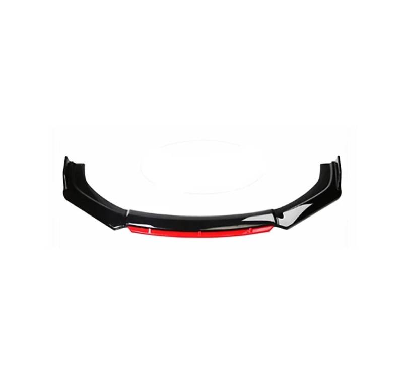 Frontstoßstange Universal Für A3 Für A4 Für A6 Q3 S3 S4 S6 B6 B7 B8 B8.5 Zubehör Limousine Frontschürze Lippe Kinn Spoiler Splitter Diffusor Bodykit Auto-Frontspoiler(Black Red) von KIRYU