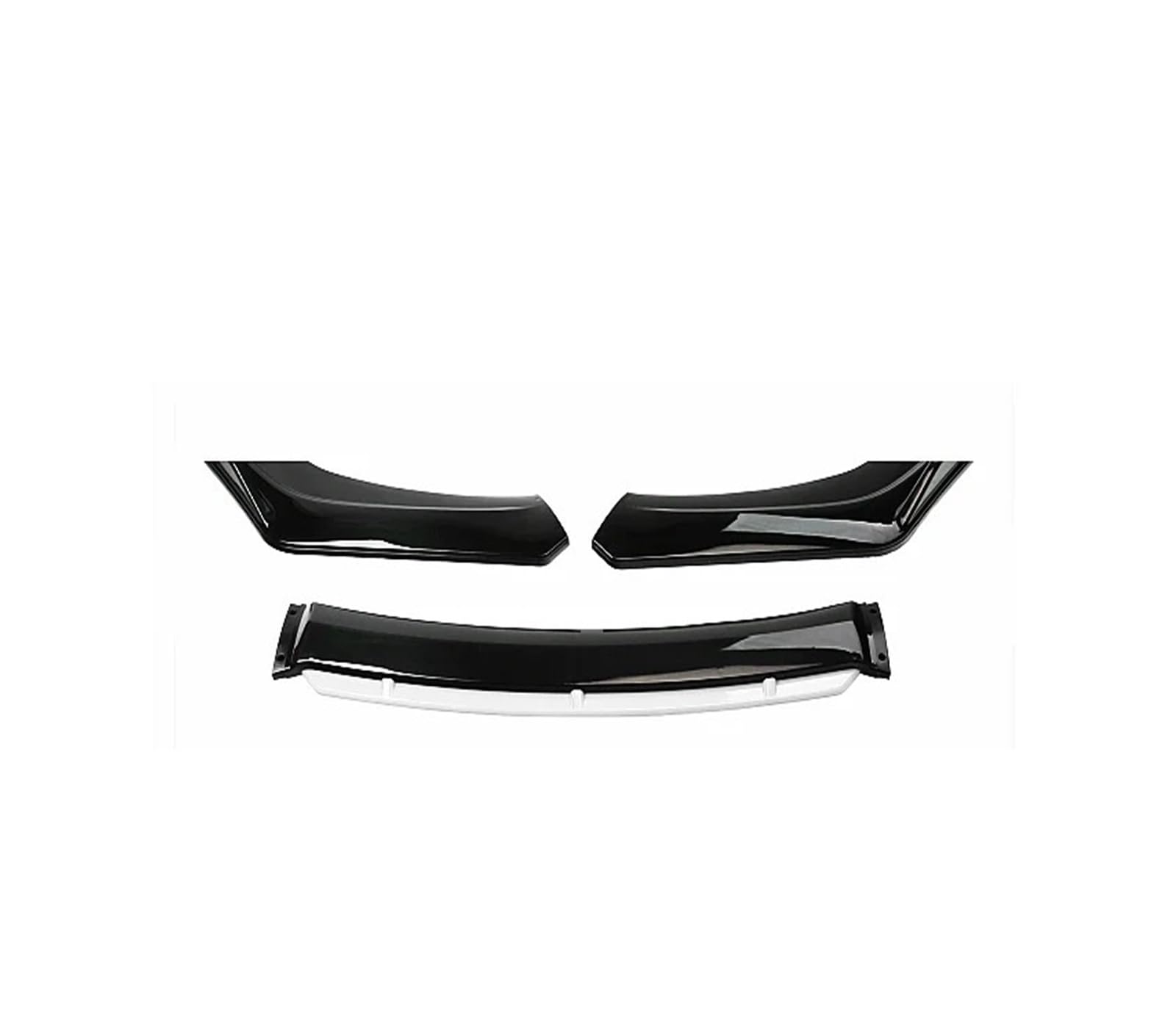 Frontstoßstange Universal Für A3 Für A4 Für A6 Q3 S3 S4 S6 B6 B7 B8 B8.5 Zubehör Limousine Frontschürze Lippe Kinn Spoiler Splitter Diffusor Bodykit Auto-Frontspoiler(Black White) von KIRYU