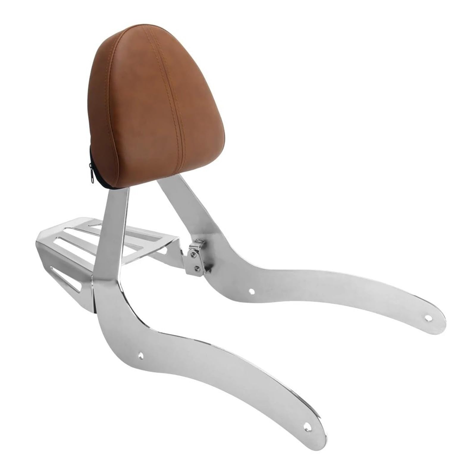 Gepäck Rack Abnehmbare Motorrad Rückenlehne Sissy Bar Hinten Gepäckträger Pad Zubehör Für Indian Für Scout 2015-2024 Für Scout Für Sixty ABS 2016-2024 Motorrad Gepäckträger(Silver Brown) von KIRYU