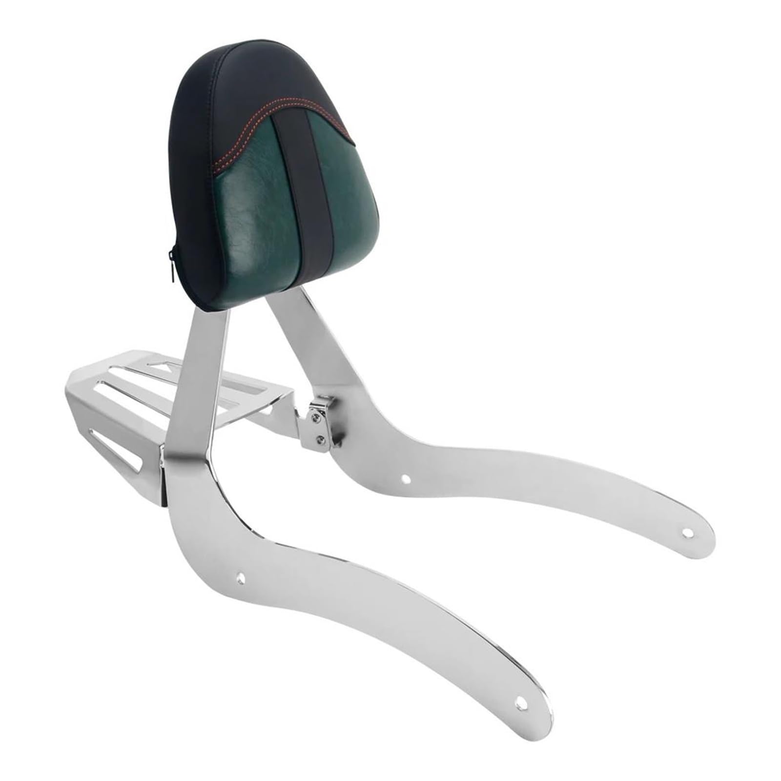 Gepäck Rack Abnehmbare Motorrad Rückenlehne Sissy Bar Hinten Gepäckträger Pad Zubehör Für Indian Für Scout 2015-2024 Für Scout Für Sixty ABS 2016-2024 Motorrad Gepäckträger(Silver Green) von KIRYU