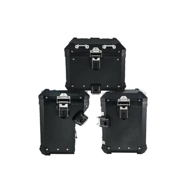 Gepäck Rack Für Für R1200GS R1250GS Für Abenteuer GS R1250 2013-2023 Motorrad Stamm Top Fall Packtaschen Satteltasche Hinten Gepäck Rack Aluminium Box Motorrad Gepäckträger(BK One Set) von KIRYU