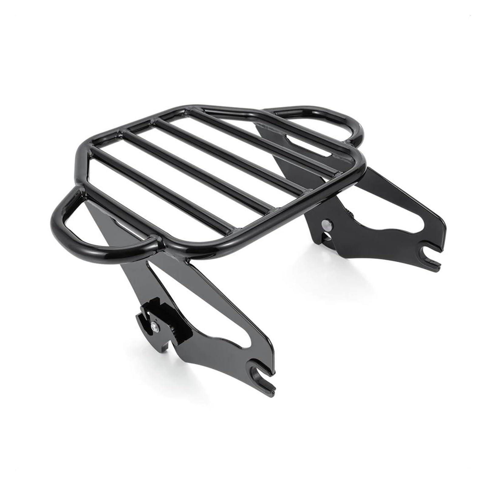 Gepäck Rack Für Touring Für Road Für King Für Street Für Electra Für Glide 2009-2021 2022 2023 2024 Abnehmbarer Gepäckträger 2-Up-Montageträger Motorrad Gepäckträger(Schwarz) von KIRYU