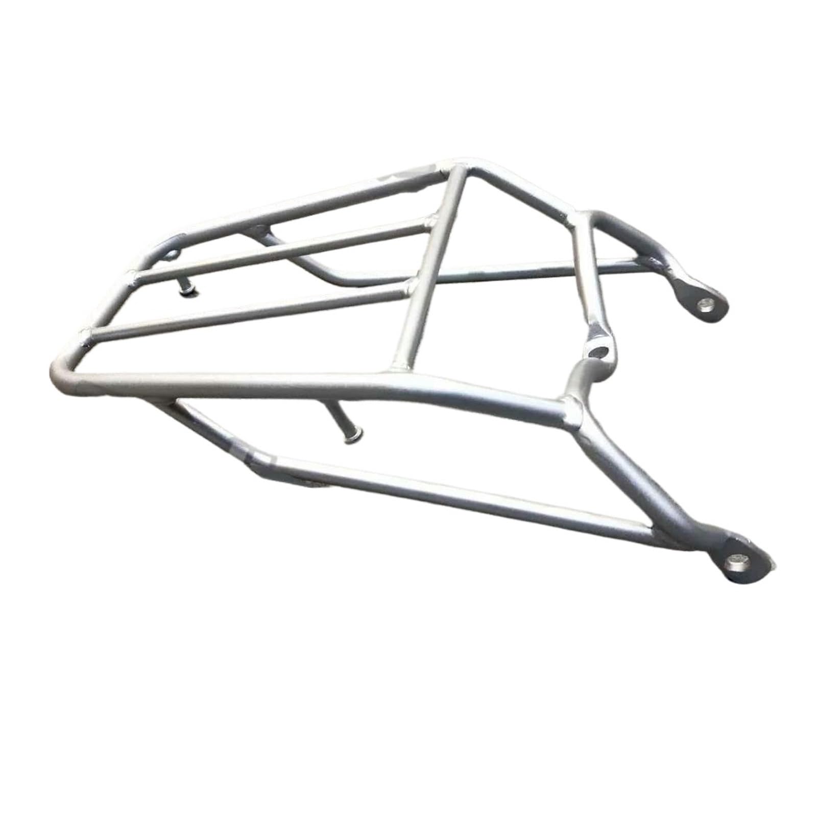 Gepäck Rack Gepäckträger Hinten Gepäckträger Beifahrergreifer Für Suzuki TU250 GB TU250G TU250GB Für Gras Für Tracker Für Bigboy Schwarz Silber Chrom Motorrad Gepäckträger(Silber) von KIRYU