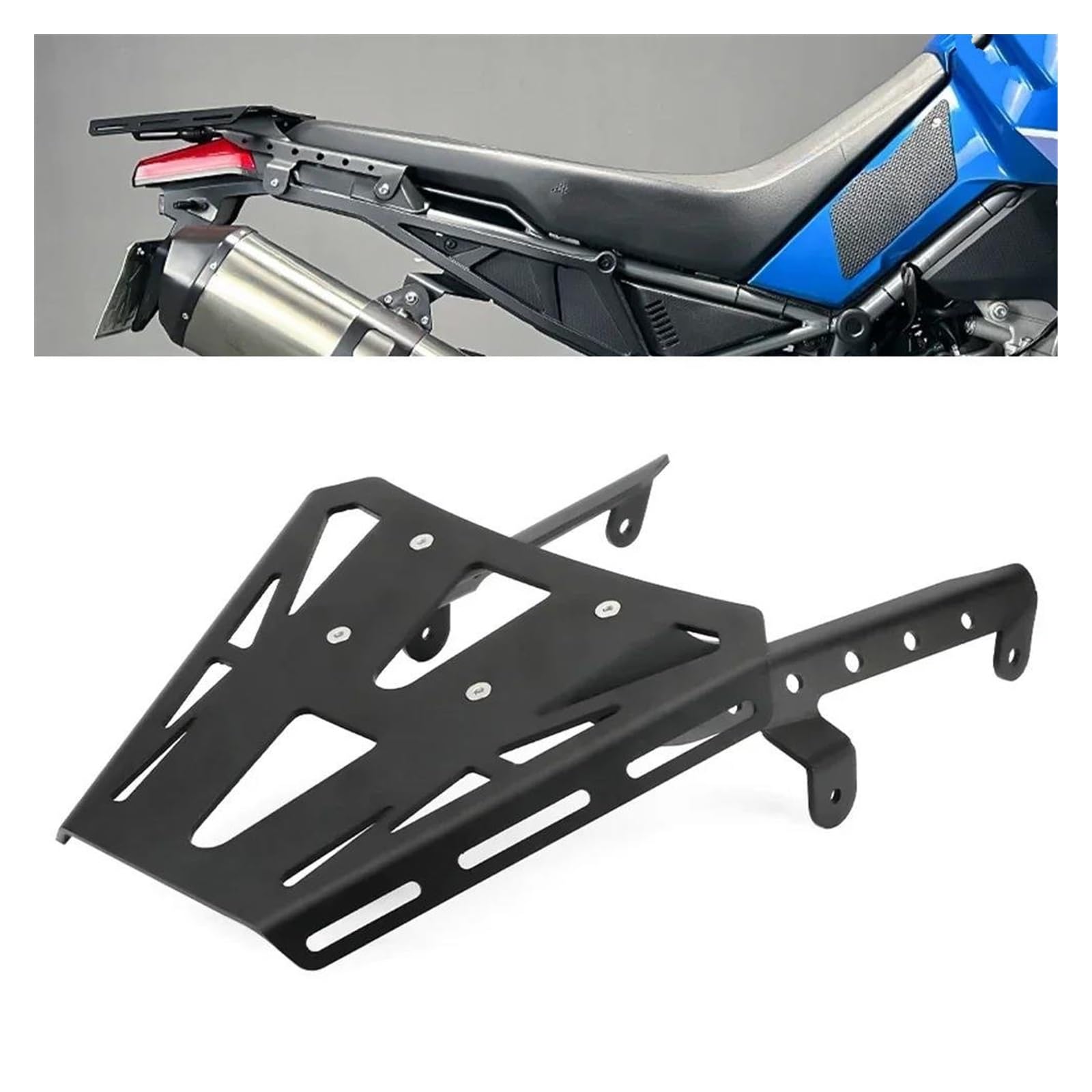 Gepäck Rack Hinten Gepäckträger Schwanz Box Träger Für Aprilia Für Tuareg 660 Für Tuareg660 2021-2024 Motorrad Lagerung Koffer Halterung Top Box Regal Motorrad Gepäckträger von KIRYU