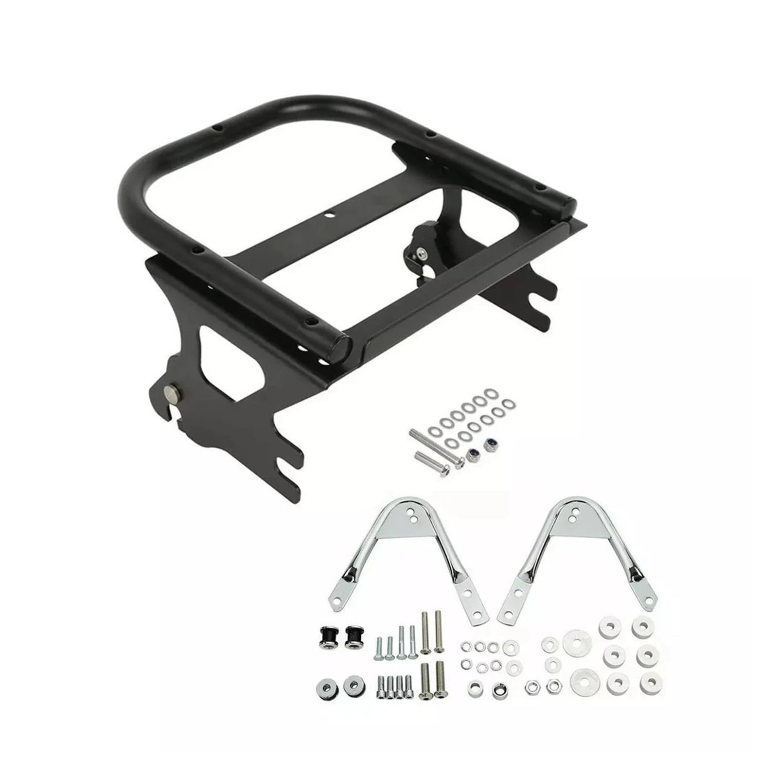 Gepäck Rack Motorrad-Zwei-Up-Gepäckträger-Docking-Hardware-Kit Für Tour Für Pak Für Touring Für Electra Für Street Für Glide Für Road Für King FLTR FLHX 97–08 Motorrad Gepäckträger(Color C) von KIRYU