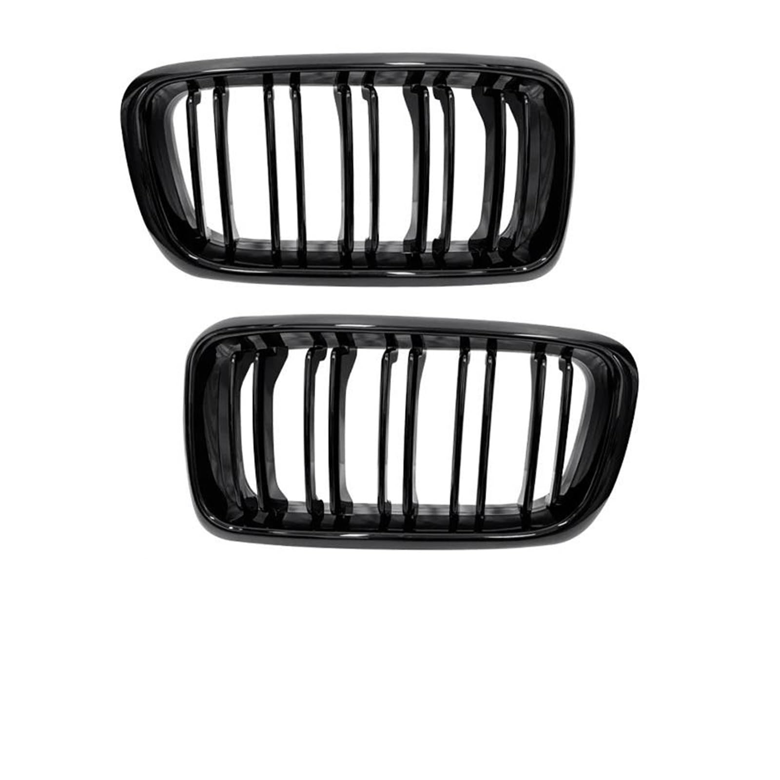 Kühlergrill 1 Paar Auto-Renngitter, Glänzend Schwarz, Front-Nieren-Sportgitter, Einzellamellen-Grill, Zubehör Für 7er E38 1994-2001 Grill(Dual Slat) von KIRYU