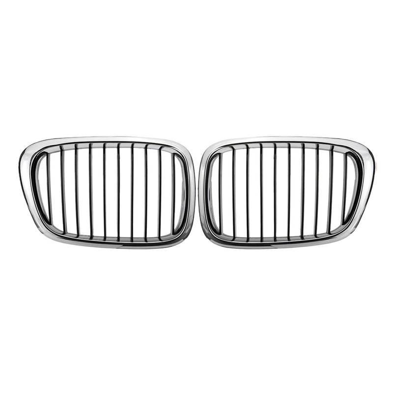 Kühlergrill 1 Paar Auto Vorderen Stoßfänger Nierengrill Chrom Front Stoßstange Racing Grill Für E39 M5 5 Serie 525i 528i 530i 1997-2004 Grill von KIRYU